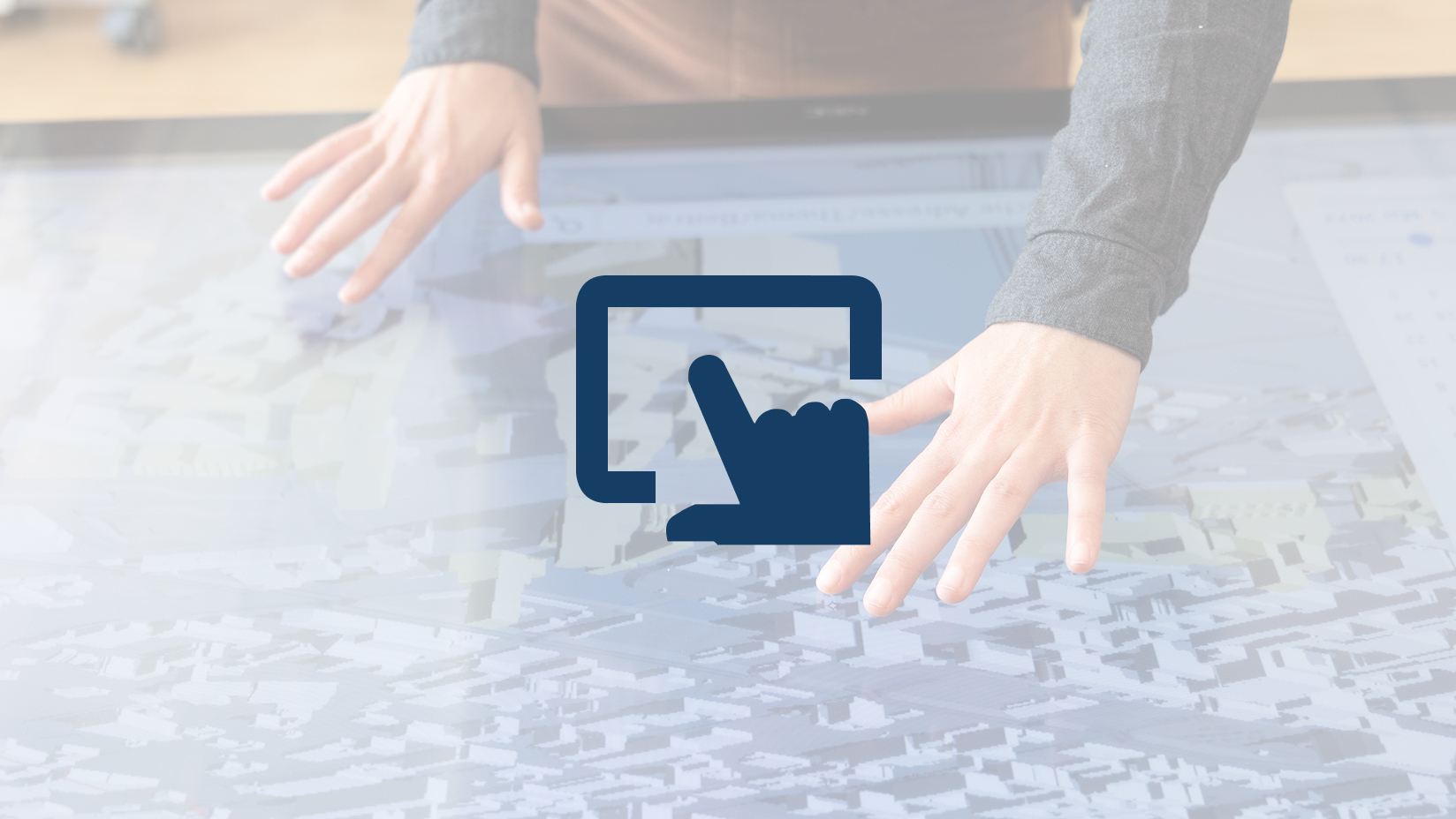 Touchtable being used with DIPAS touchtable logo