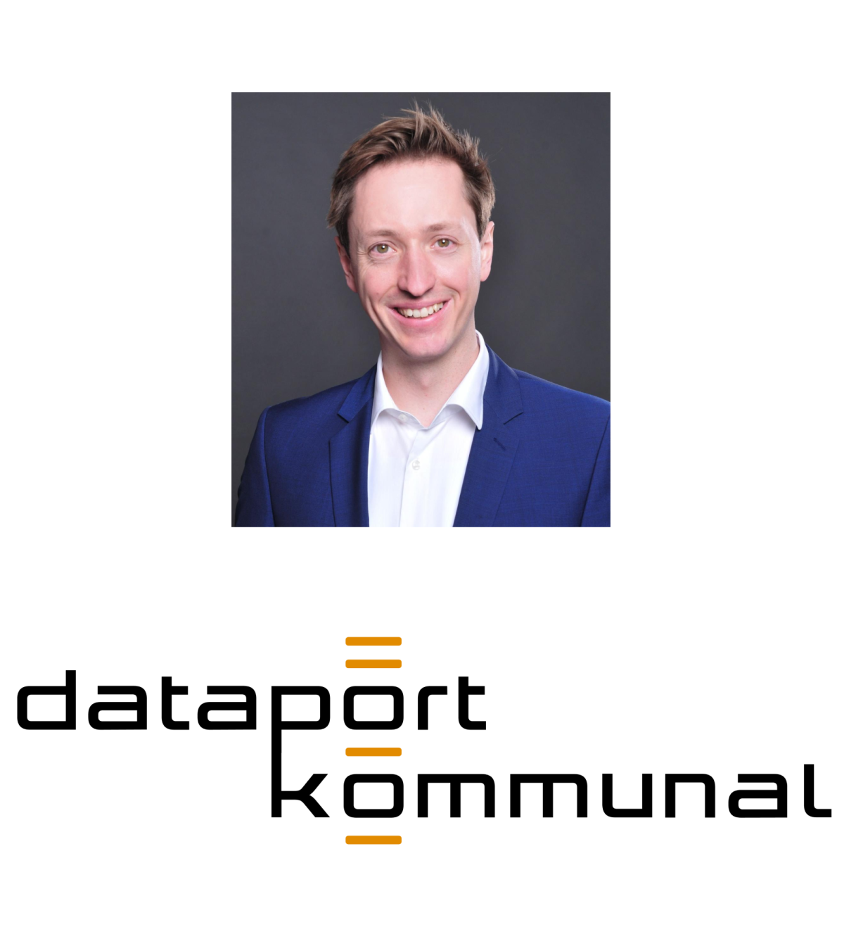 Foto Mann und Logo Dataport Kommunal