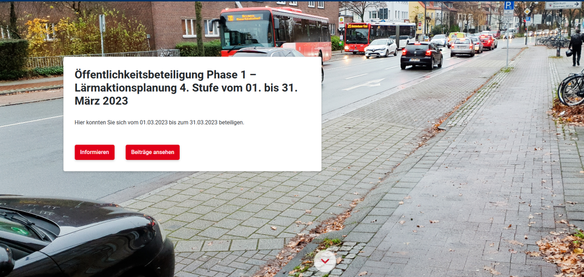 DIPAS Beteiligung zur Lärmaktionsplanung Bremen